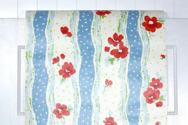 1970s Floral Vintage Wallpaper