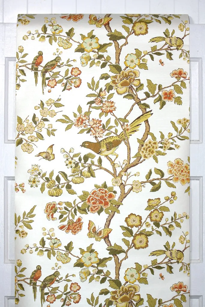 1970s Floral Vintage Wallpaper
