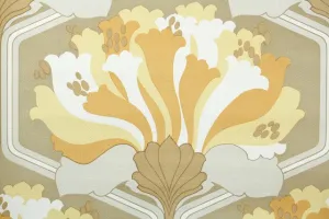 1970s Floral Vintage Wallpaper