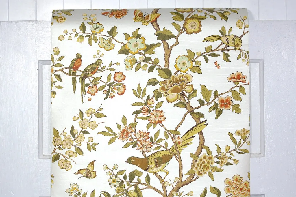 1970s Floral Vintage Wallpaper
