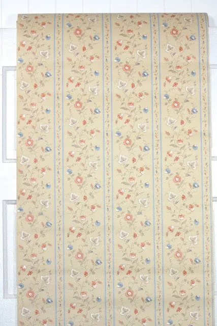 1970s Floral Vintage Wallpaper