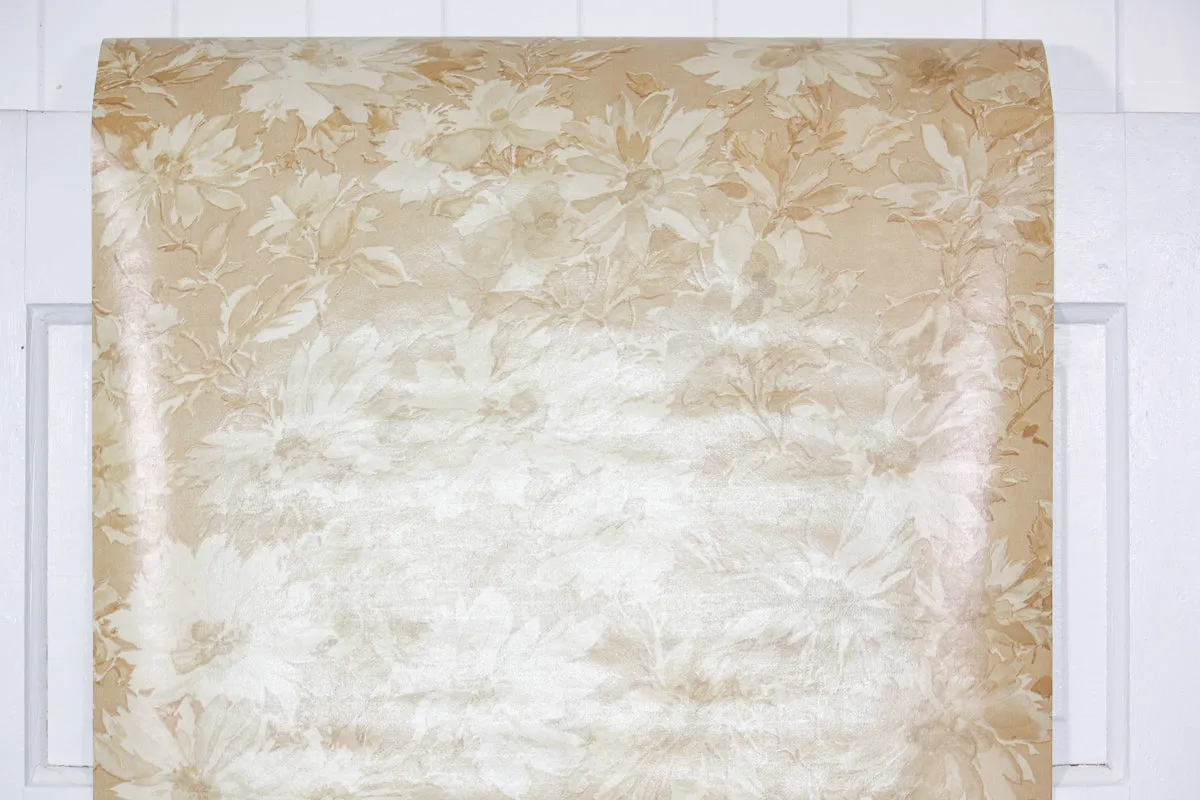 1970s Floral Vintage Wallpaper