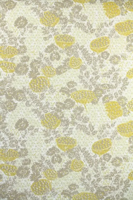 1970s Floral Vinyl Vintage Wallpaper