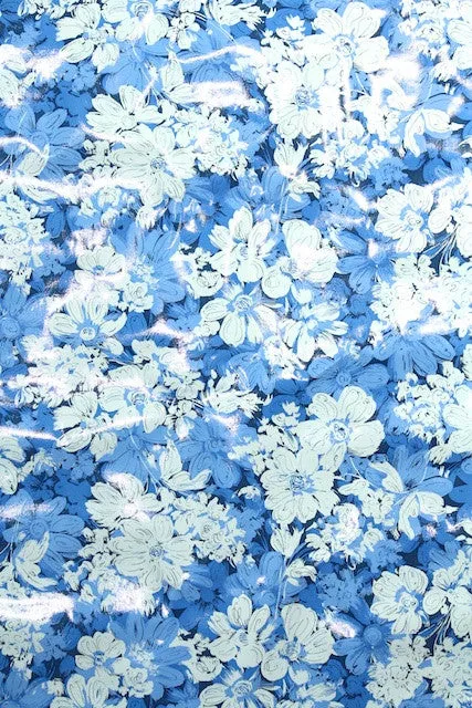 1970s Floral Vinyl Vintage Wallpaper