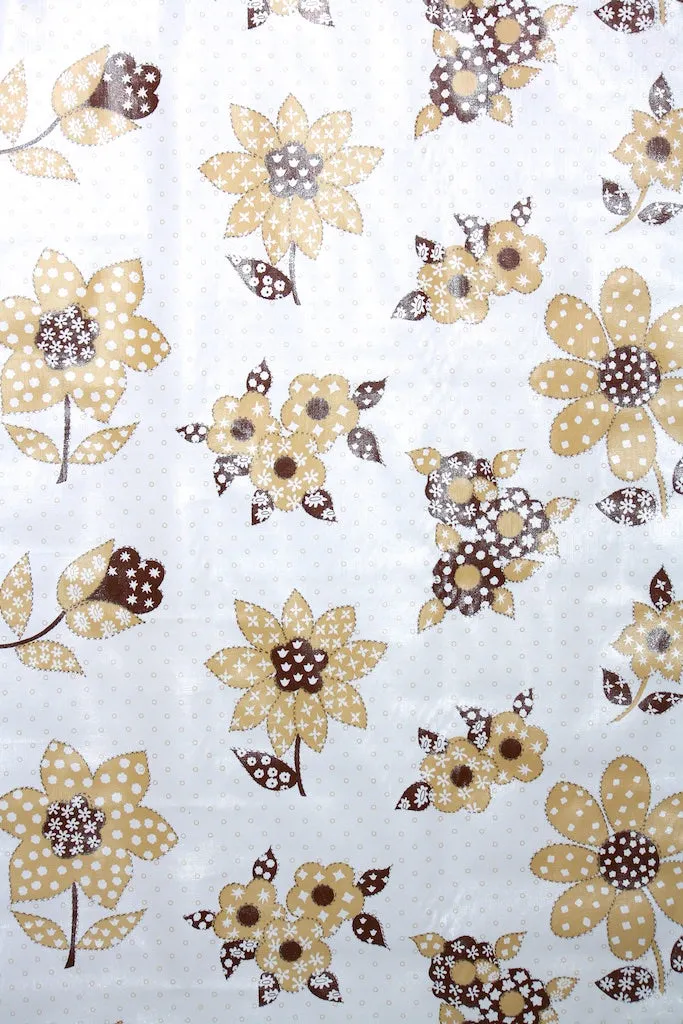 1970s Floral Vinyl Vintage Wallpaper