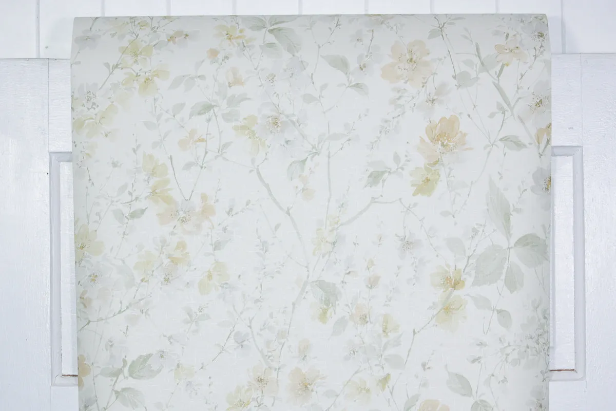 1980s Floral Vintage Wallpaper