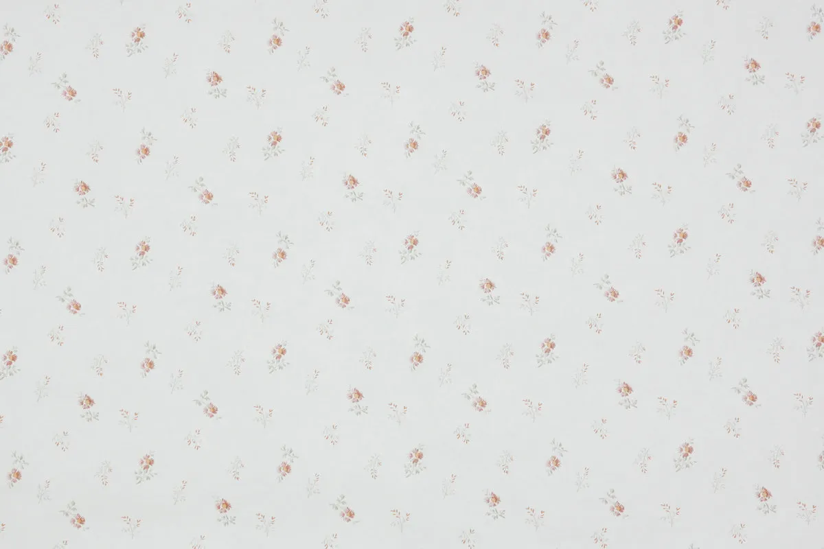 1980s Floral Vintage Wallpaper