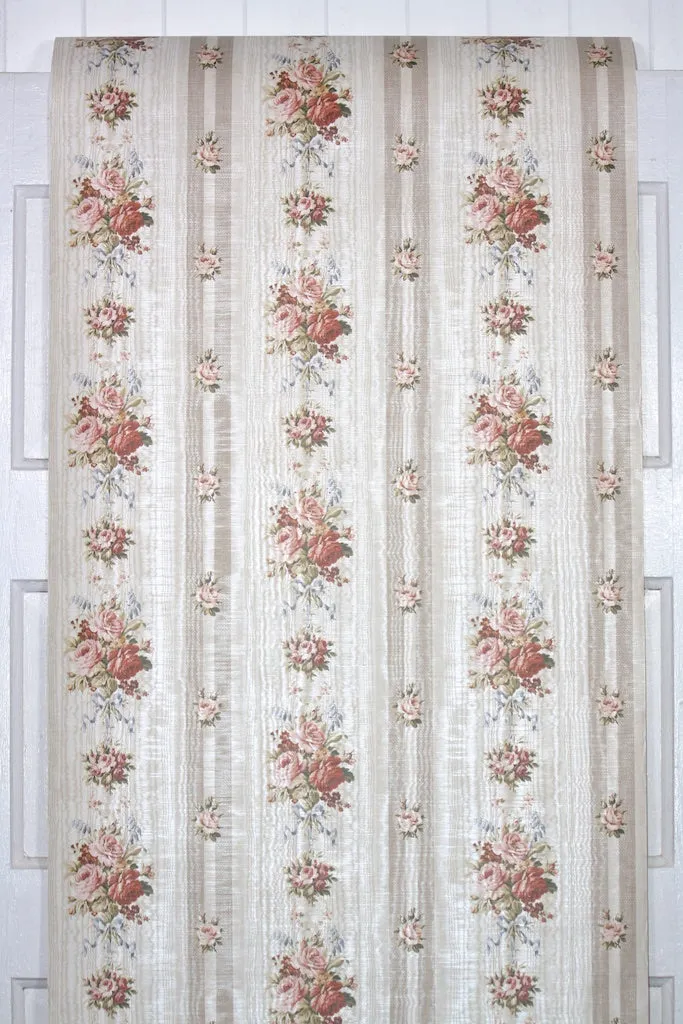 1980s Floral Vintage Wallpaper