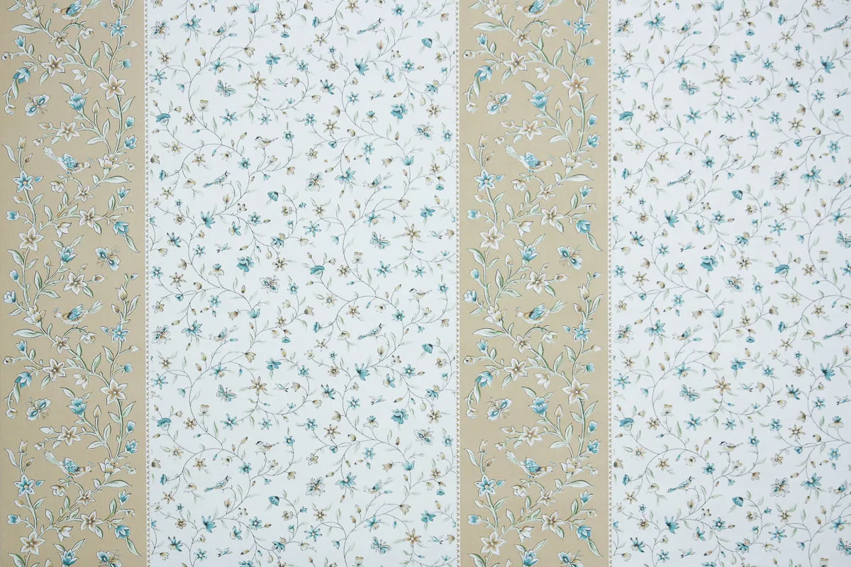 1980s Floral Vintage Wallpaper