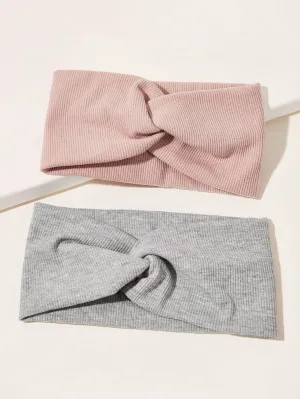 2pcs Simple Wide Headband - Multicolor- FD ⚡