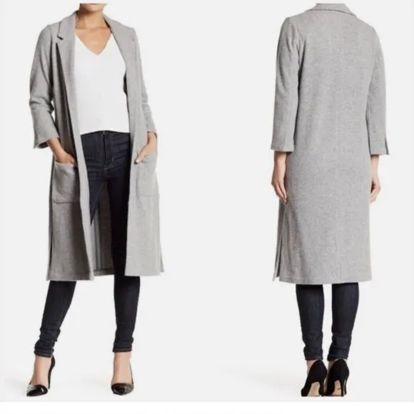 360Sweater Adeline Wool Blend Coat Gray Style 30282 Size XS