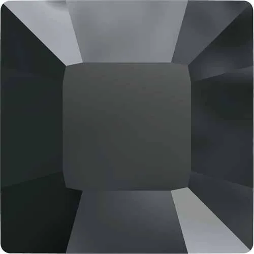 4428 Swarovski Xilion Square Stones, Jet Hematite Unfoiled (280 HEM)