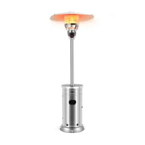 48000 BTU Patio Heater with Simple Ignition System - Color: Silver