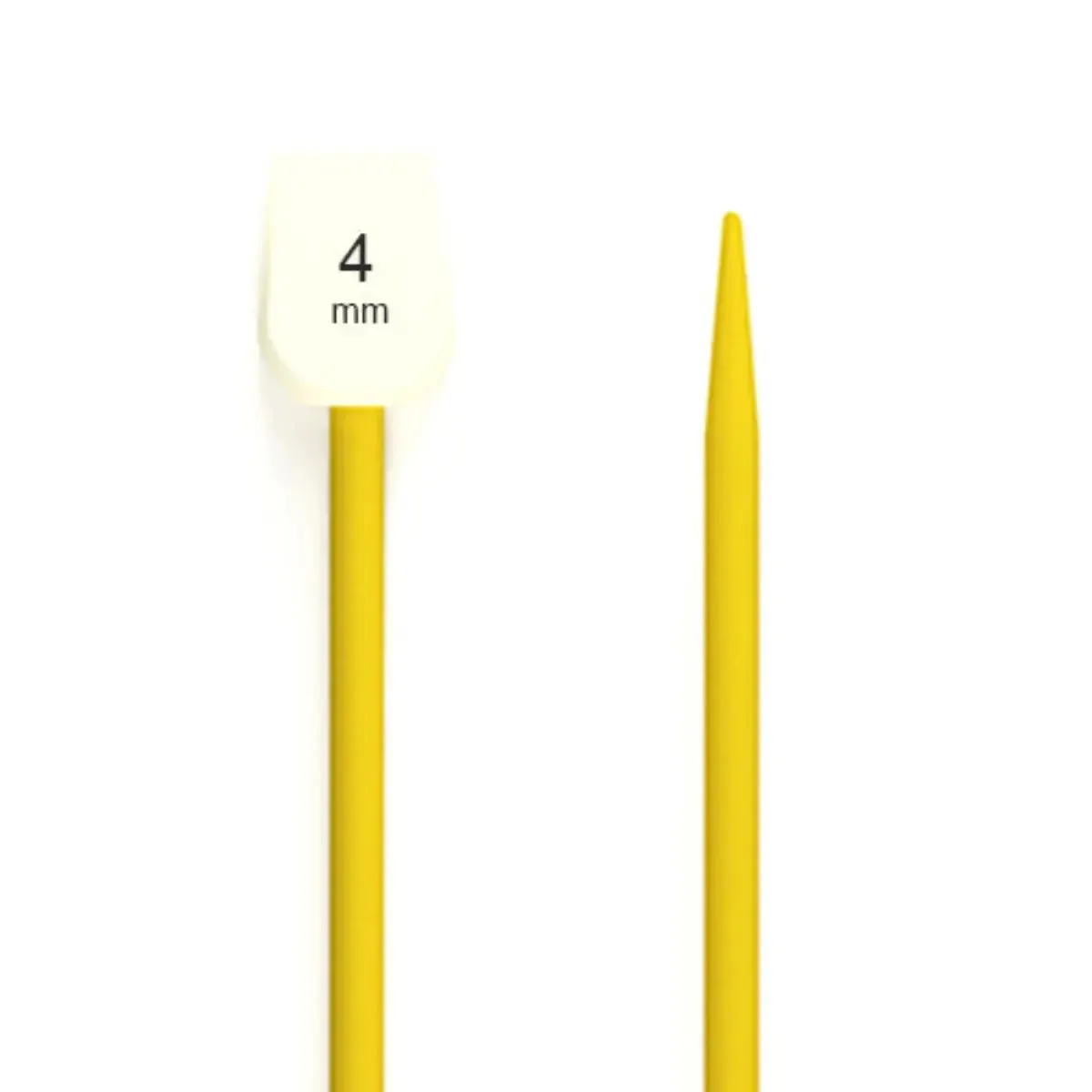 4mm Yellow Knitting Needles - Childrens
