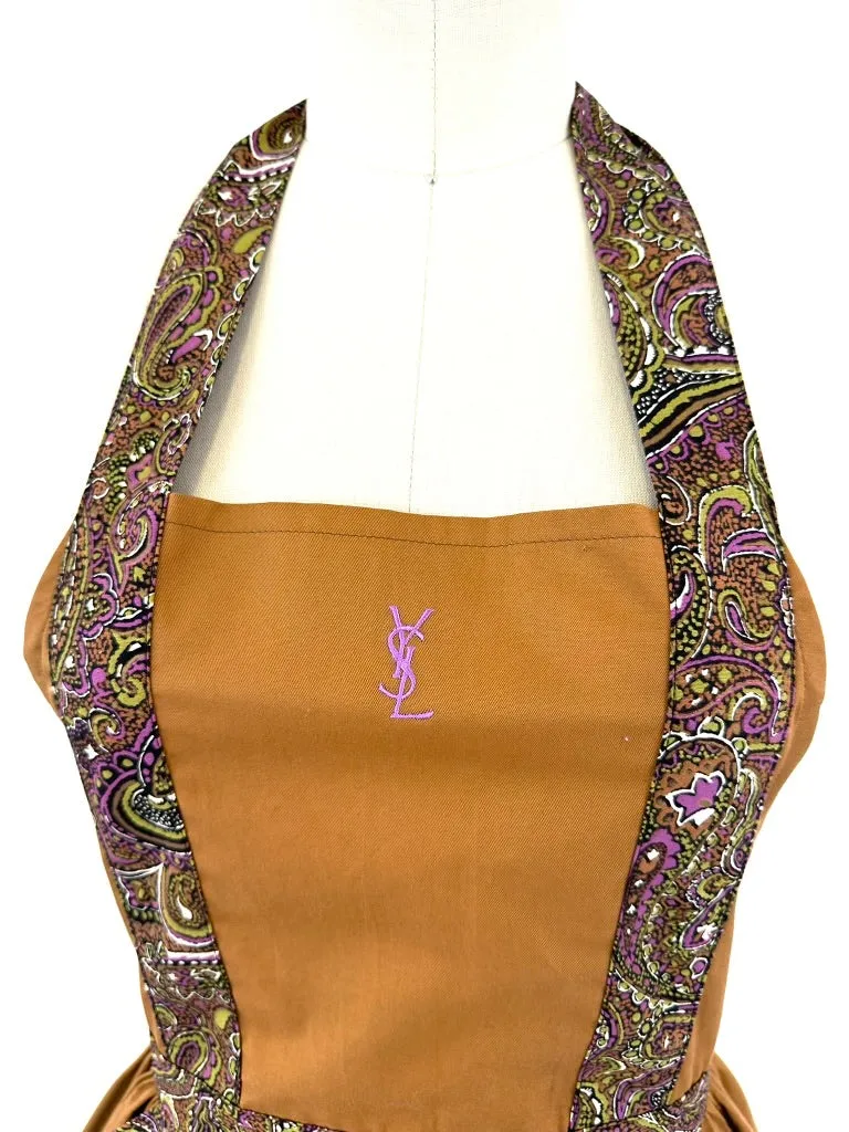 70s Yves Saint Laurent Paisley Apron Smock