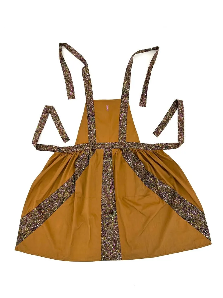 70s Yves Saint Laurent Paisley Apron Smock
