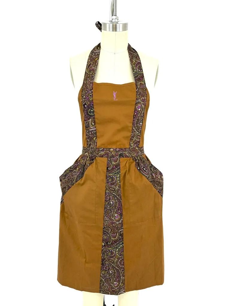 70s Yves Saint Laurent Paisley Apron Smock