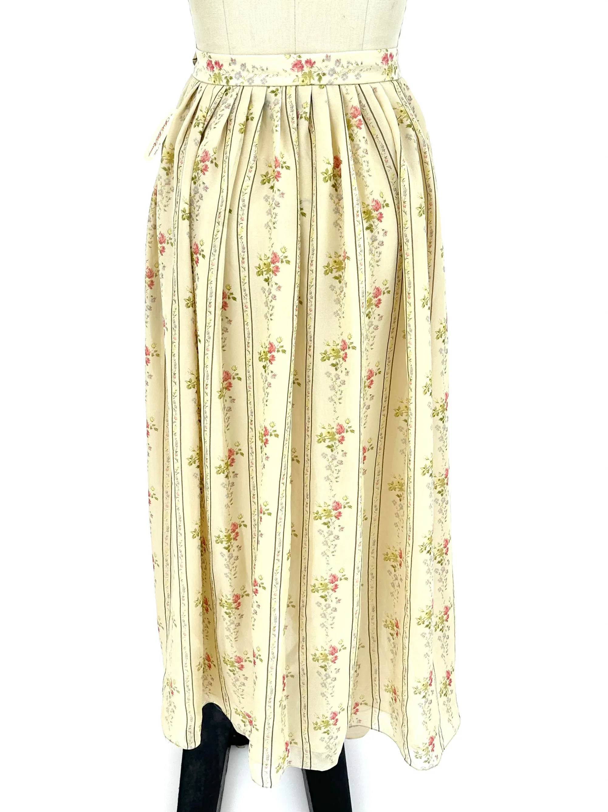 90s Ralph Lauren Silk Floral Skirt