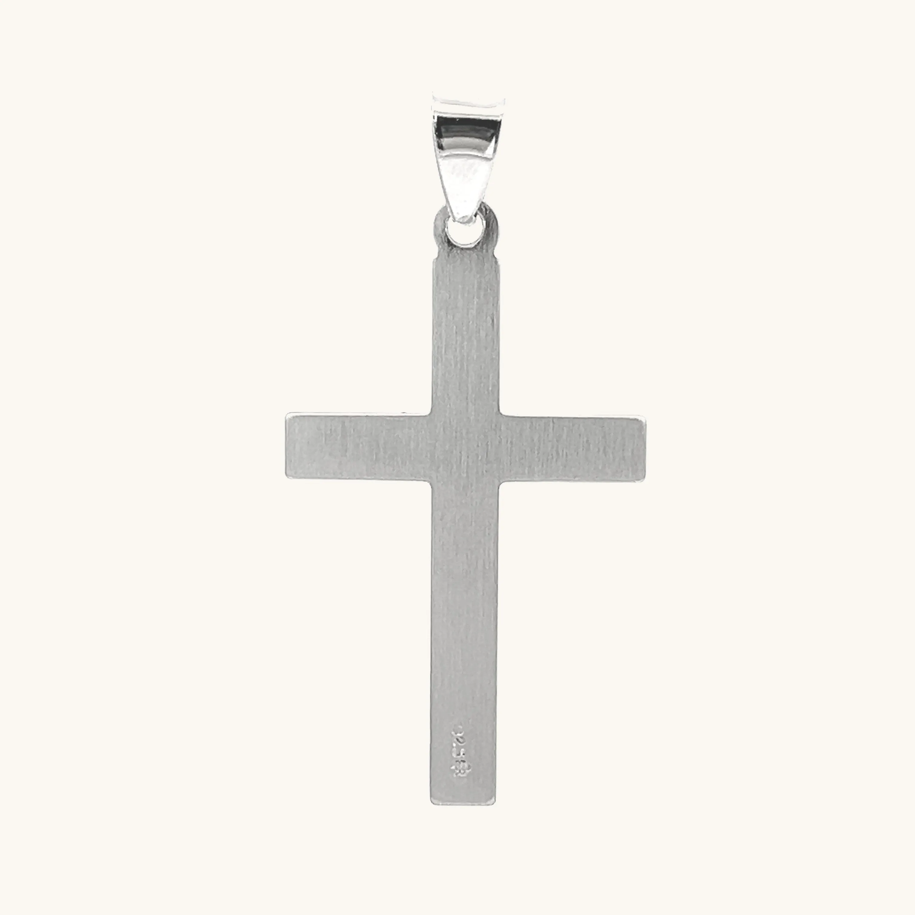 925 STERLING SILVER TEXTURED CROSS PENDANT