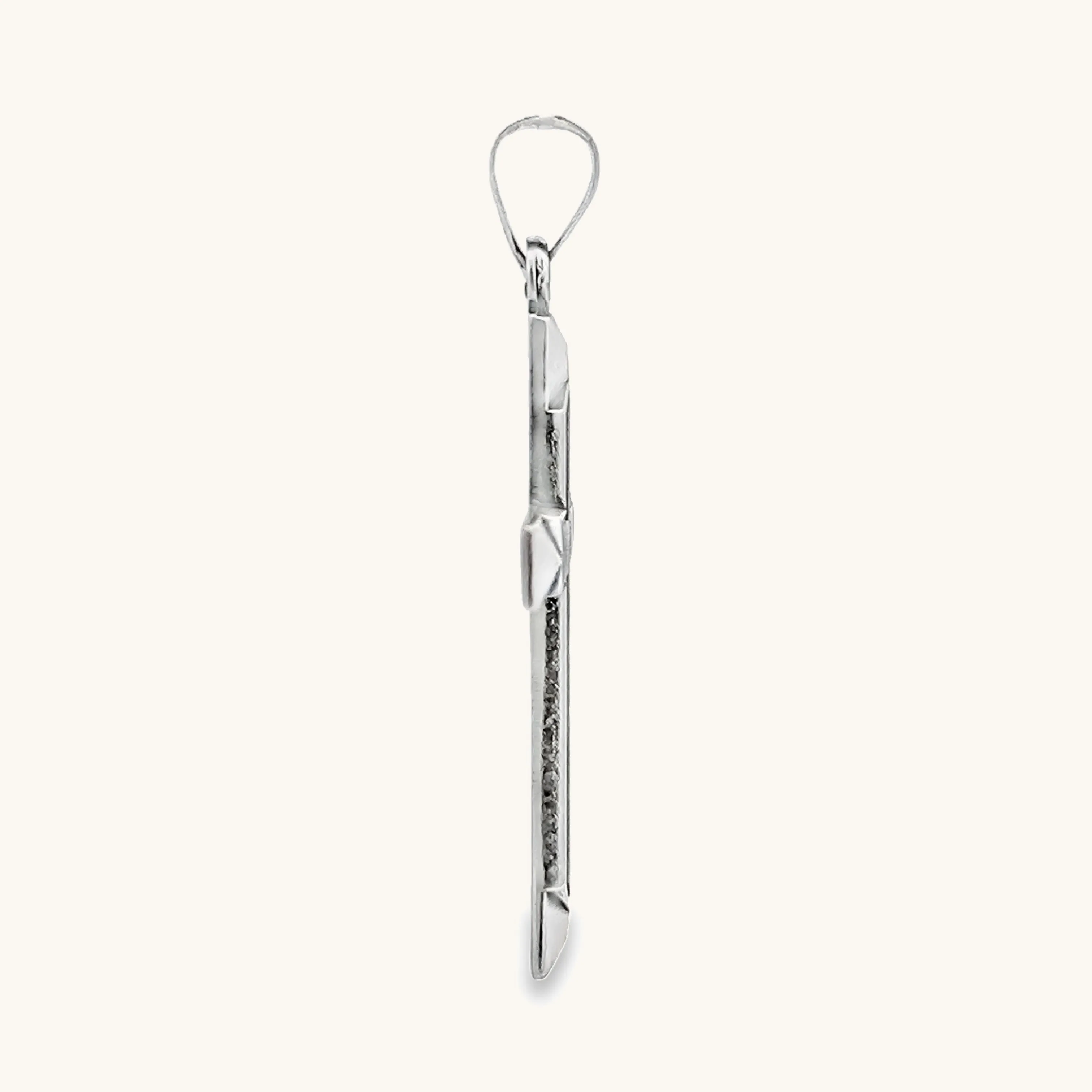 925 STERLING SILVER TEXTURED CROSS PENDANT