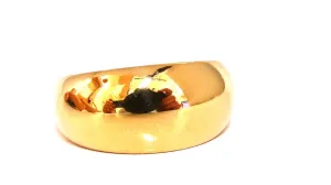 9mm Wide Classic 14kt Gold Band Semi Domed High Shine