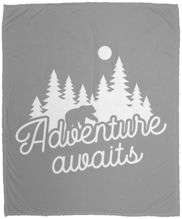 Adventure Awaits - Plush Fleece Blanket