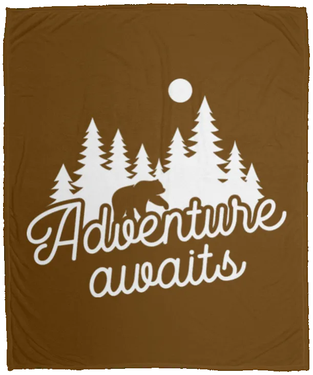 Adventure Awaits - Plush Fleece Blanket