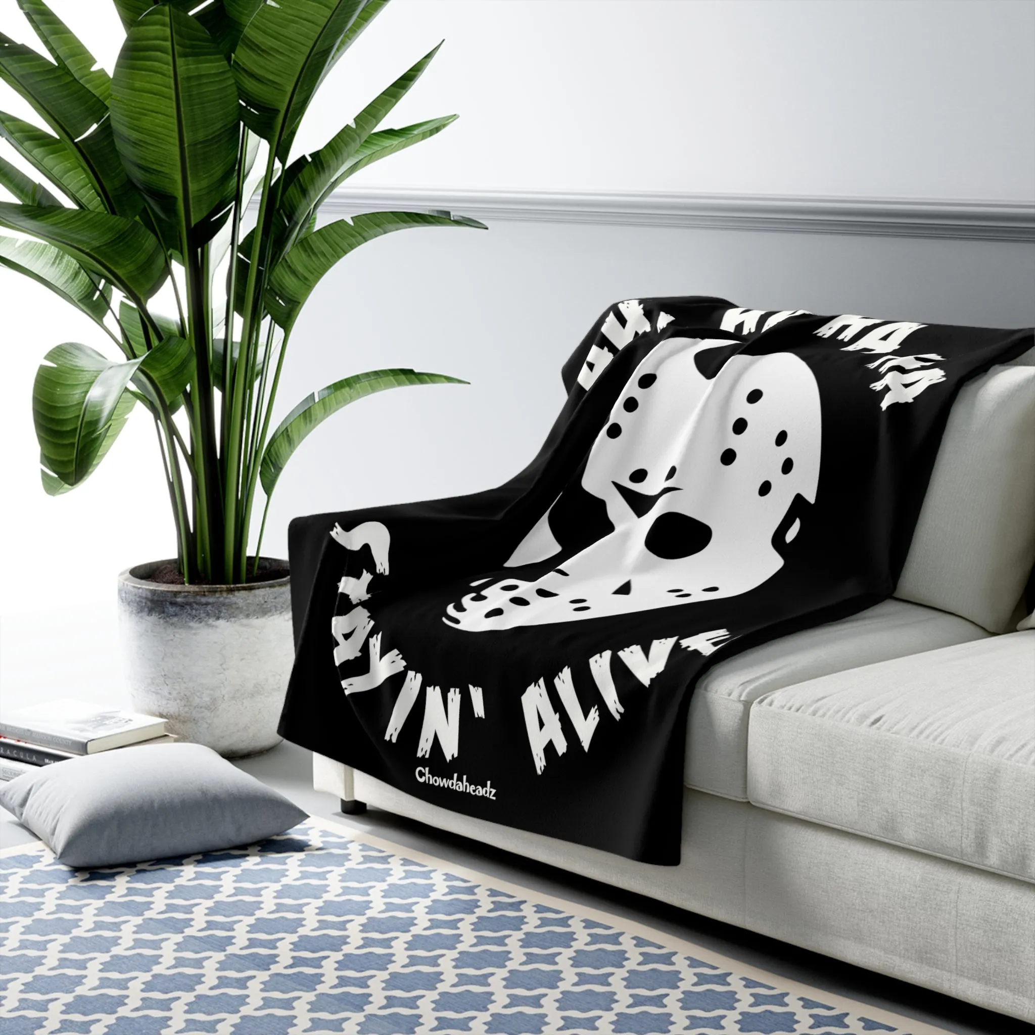 Ah, Ha, Ha, Ha, Stayin' Alive Sherpa Fleece Blanket