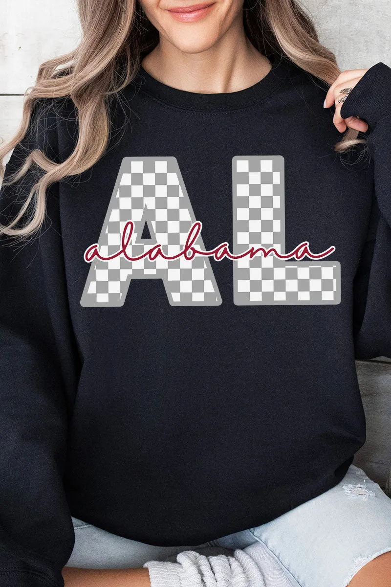Alabama Checkered Unisex NuBlend Crew Sweatshirt