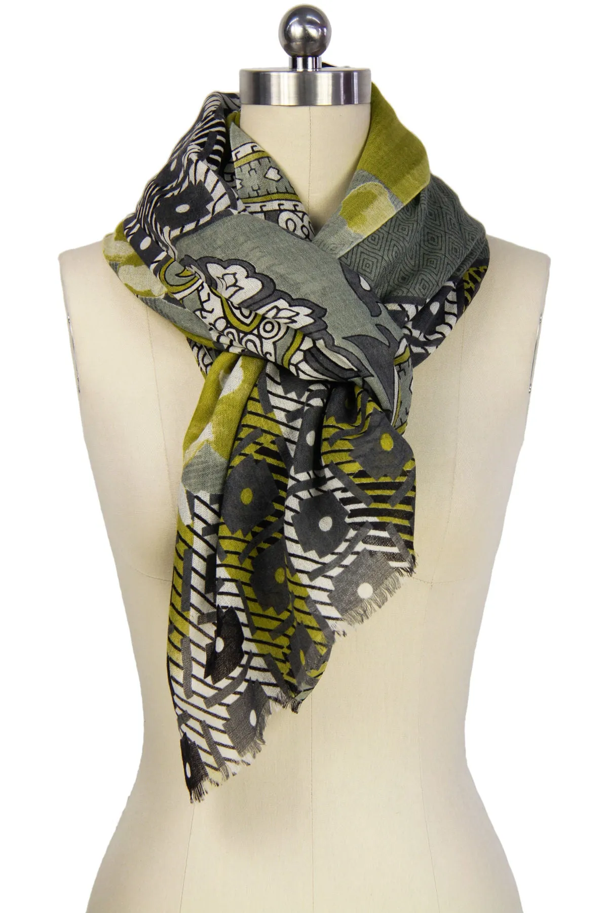 All Over Mixed Print Scarf