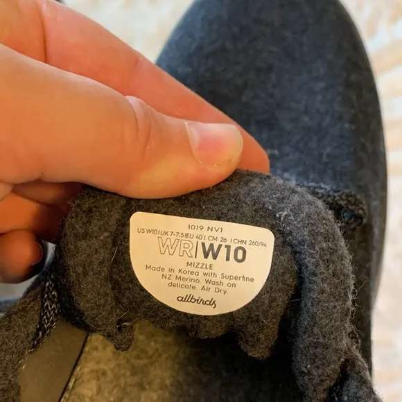 Allbirds Women's Wool Runner Mizzles Size 10