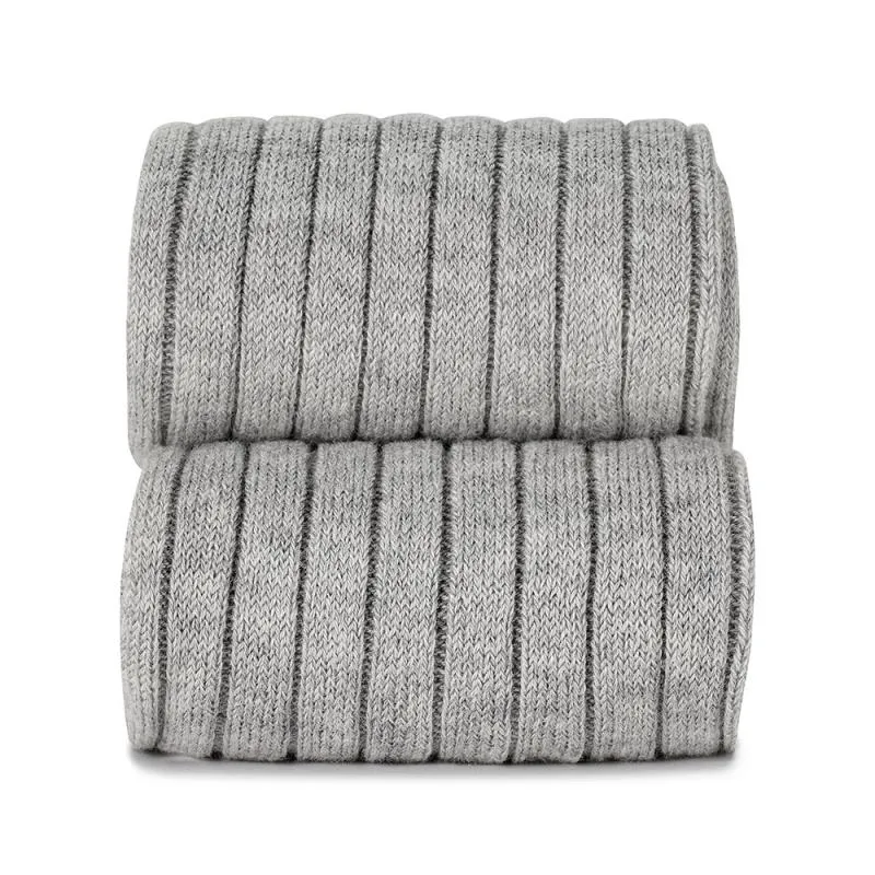 Aluminium Grey Ribbed Tights