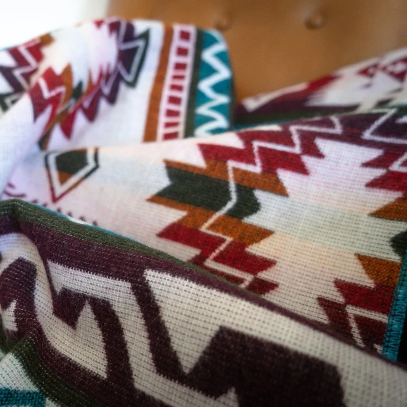 ANDEAN ALPACA WOOL BLANKET - TURQUOISE (ECUADOR)