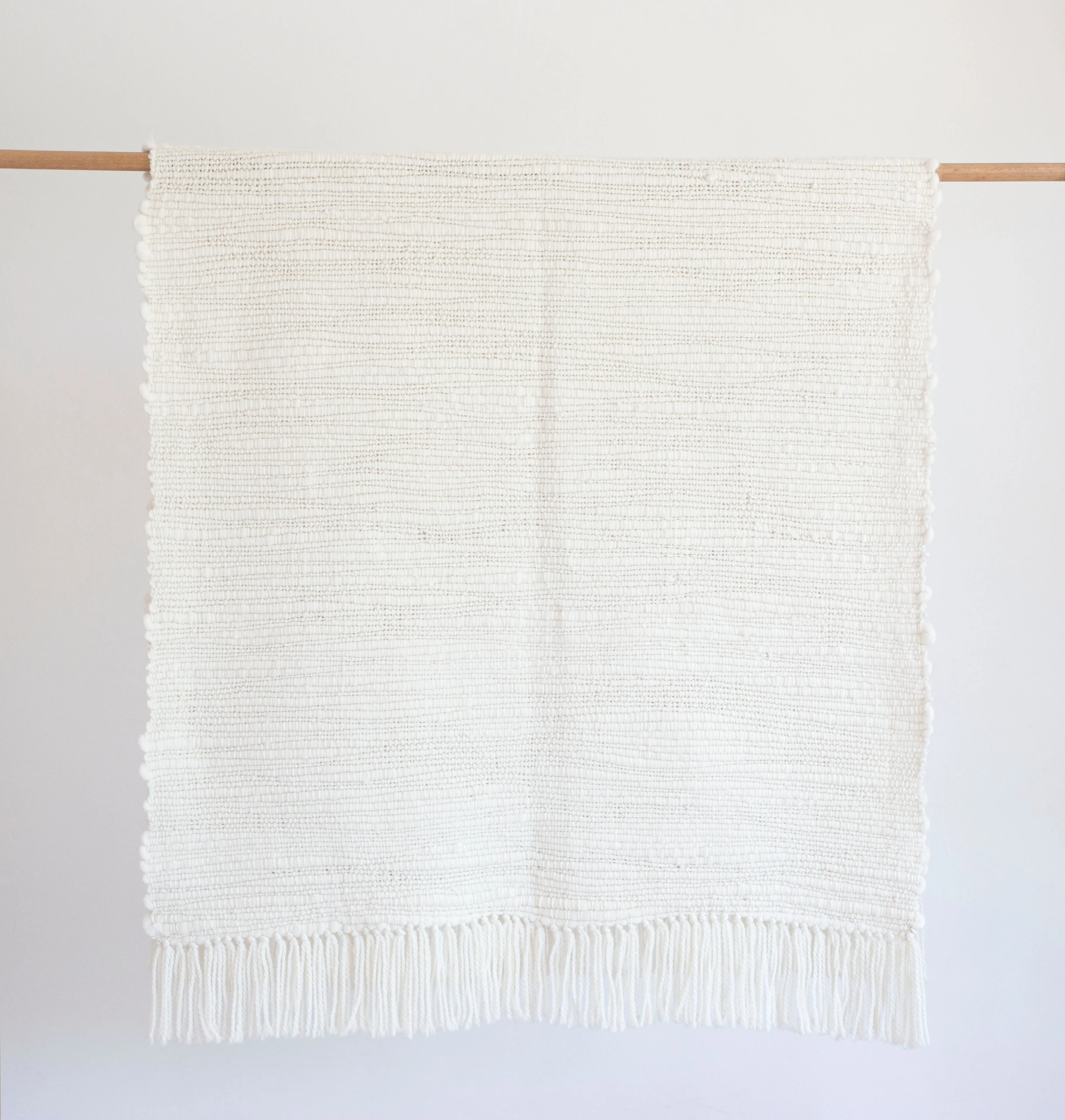 Aroma Throw Blanket - Handwoven Chunky Merino Wool with Fringes - Luxurious, Eco-Friendly and Perfect to Elevate Your Home Decor