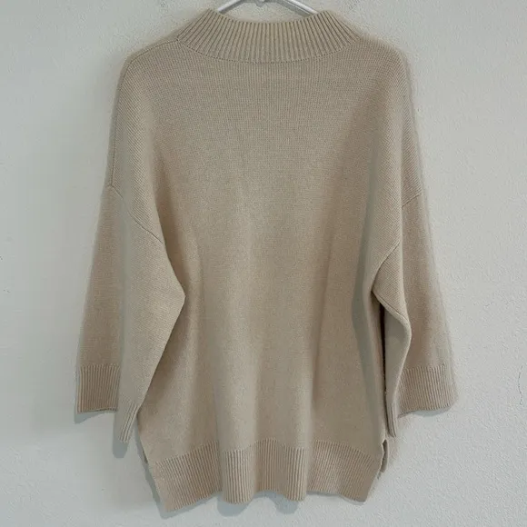 Baldwin Winona Baby Wool Cashmere Yak Minimalist Tunic Knit Cozy Sweater