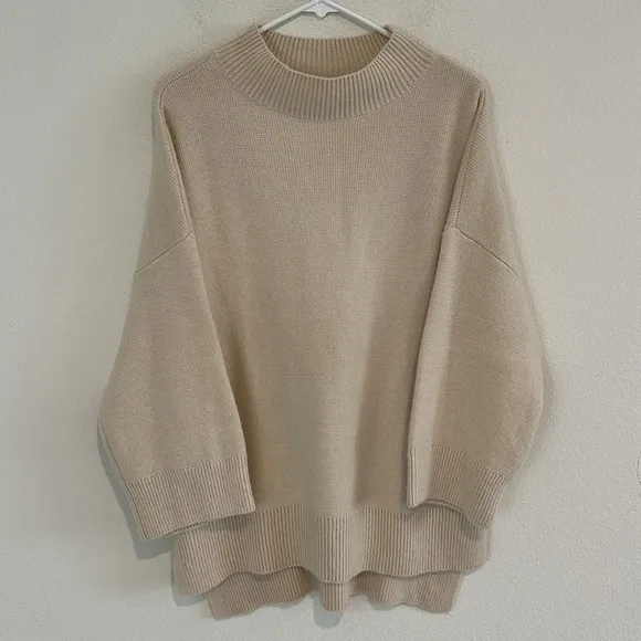 Baldwin Winona Baby Wool Cashmere Yak Minimalist Tunic Knit Cozy Sweater