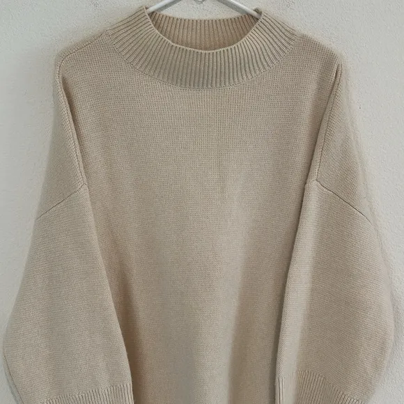 Baldwin Winona Baby Wool Cashmere Yak Minimalist Tunic Knit Cozy Sweater