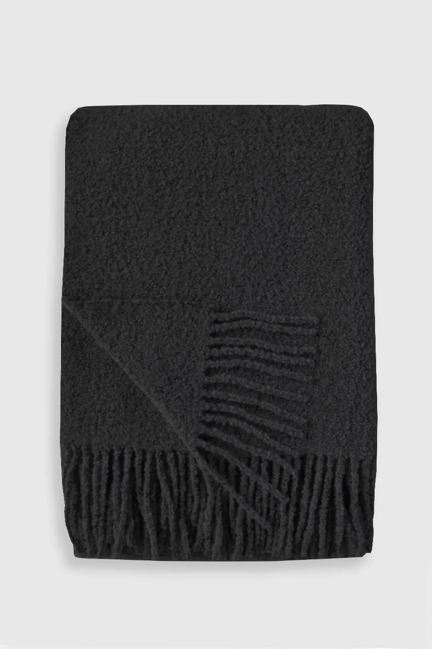 Baldwin Wool Boucle Throw | Ivory Melange