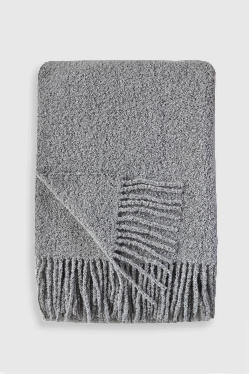 Baldwin Wool Boucle Throw | Ivory Melange