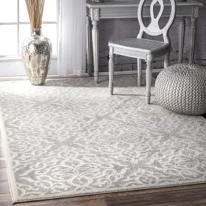 Beautiful nuLOOM Contessa Silver 5 ft. x 7 ft. 5-inch Indoor Area Rug! Retails $206 