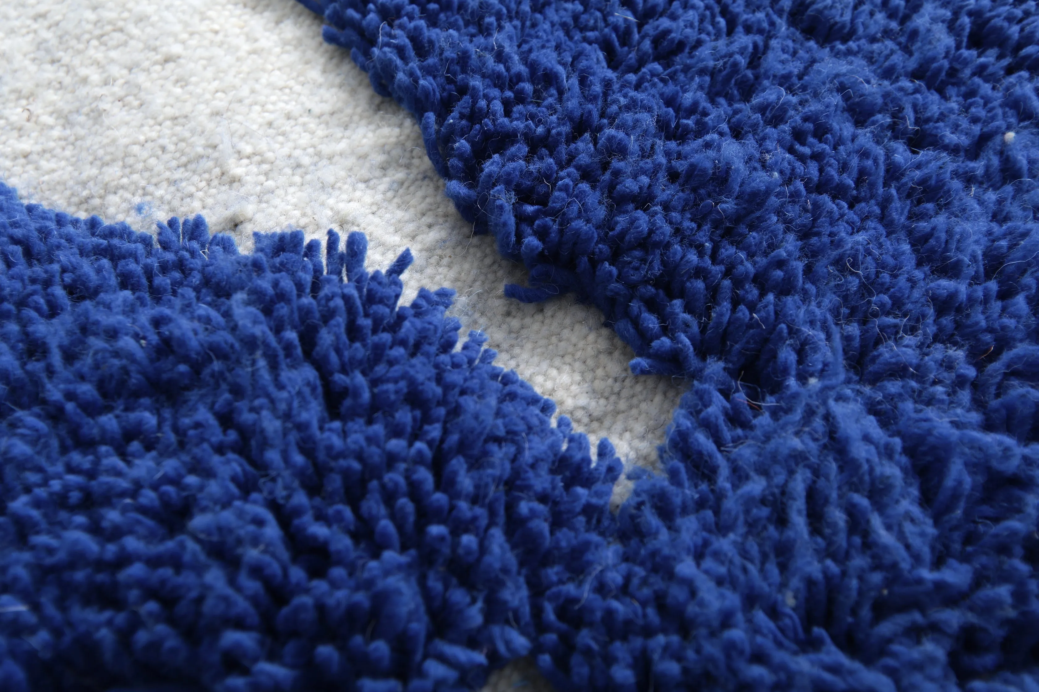 Beni Ourain Moroccan rug - Berber handmade carpet - Custom Blue Rug