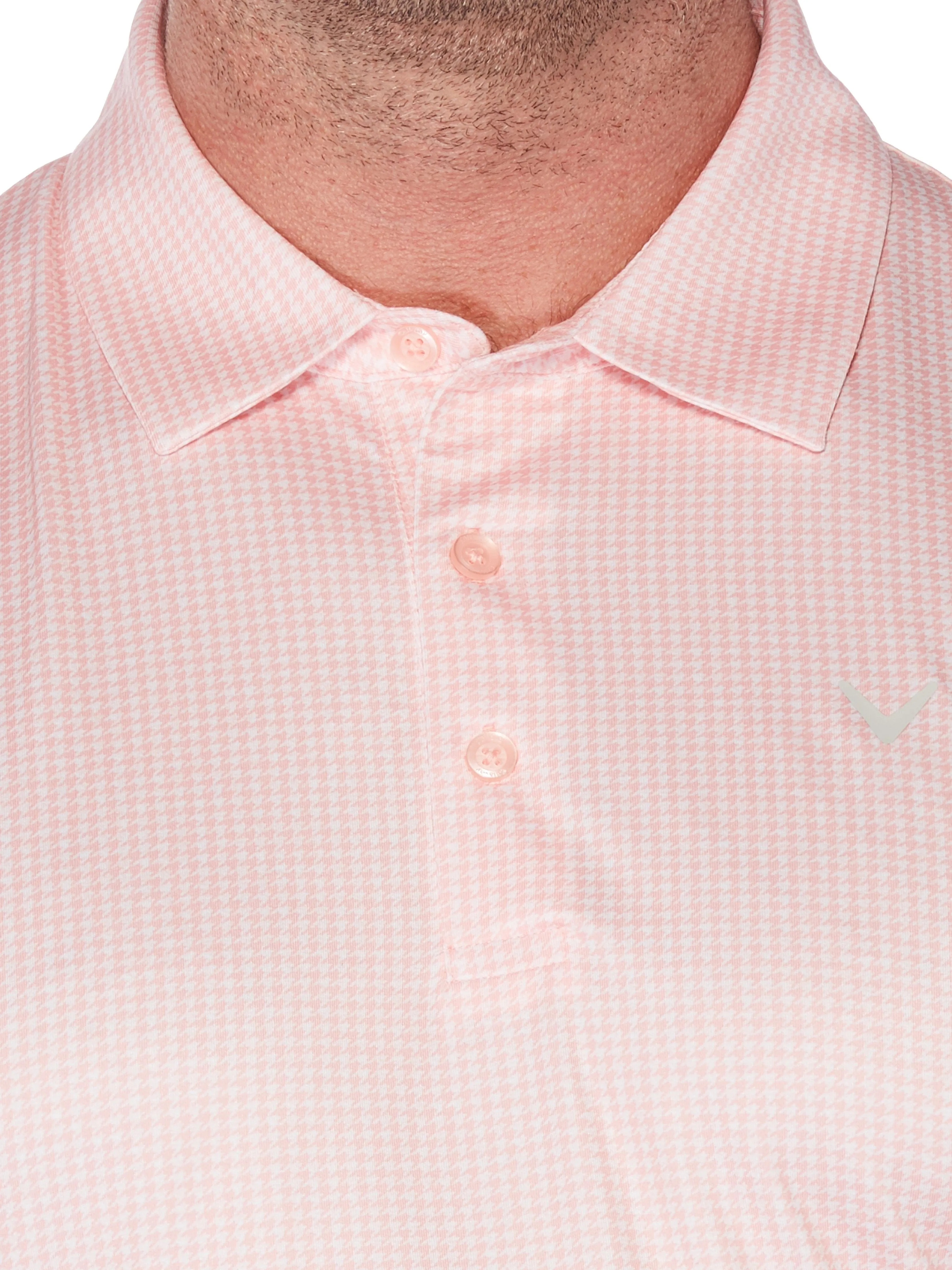 Big & Tall Houndstooth Printed Polo
