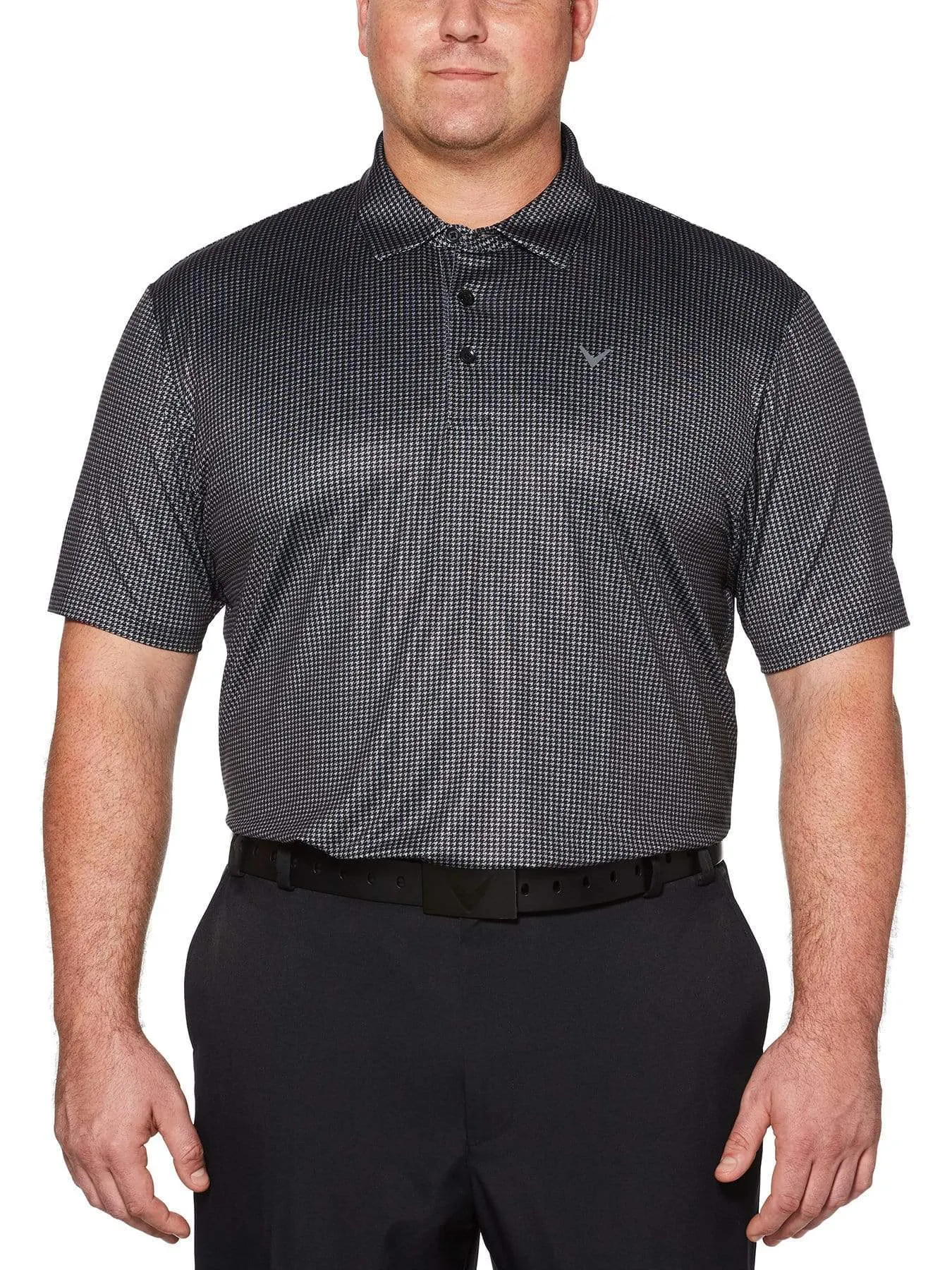 Big & Tall Houndstooth Printed Polo