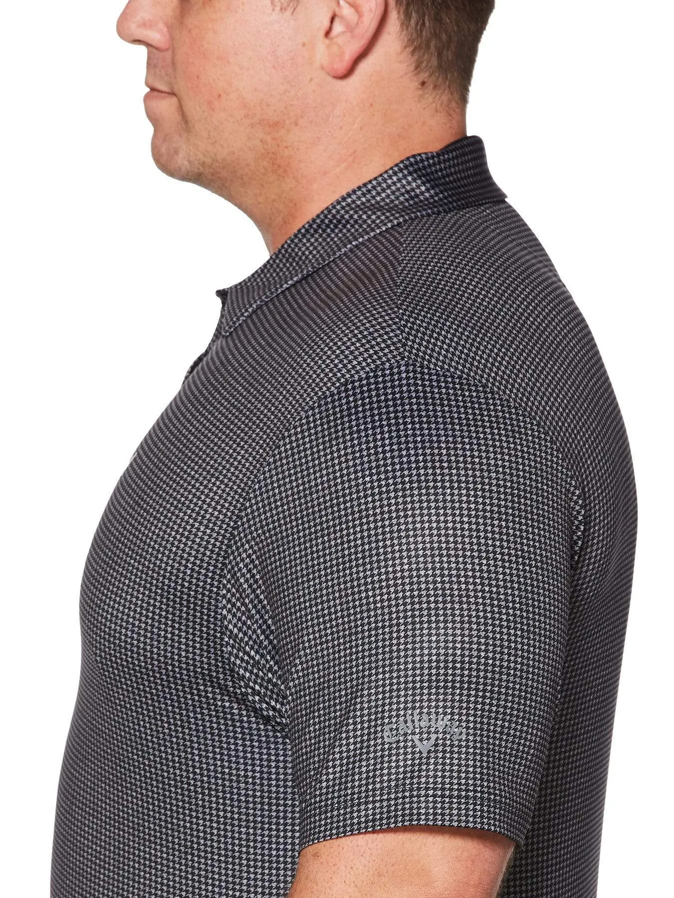 Big & Tall Houndstooth Printed Polo