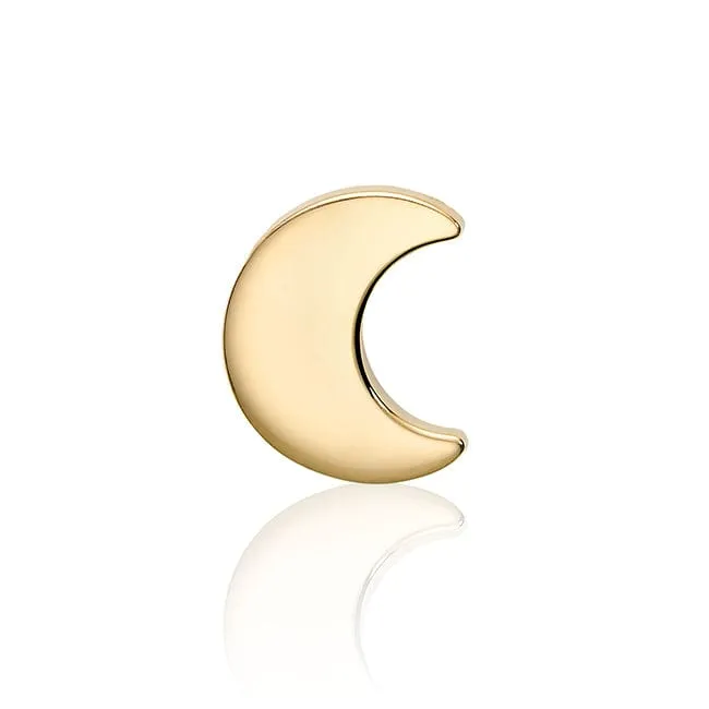 Birks Yellow Gold Single Moon Stud Earring