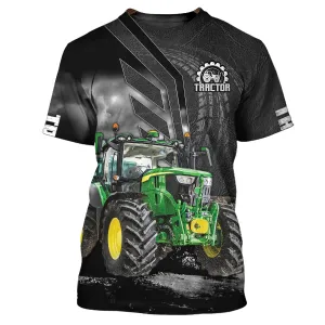 Black 3D Tractor Shirt Truck Driver Shirts Tractor 3D T-Shirt