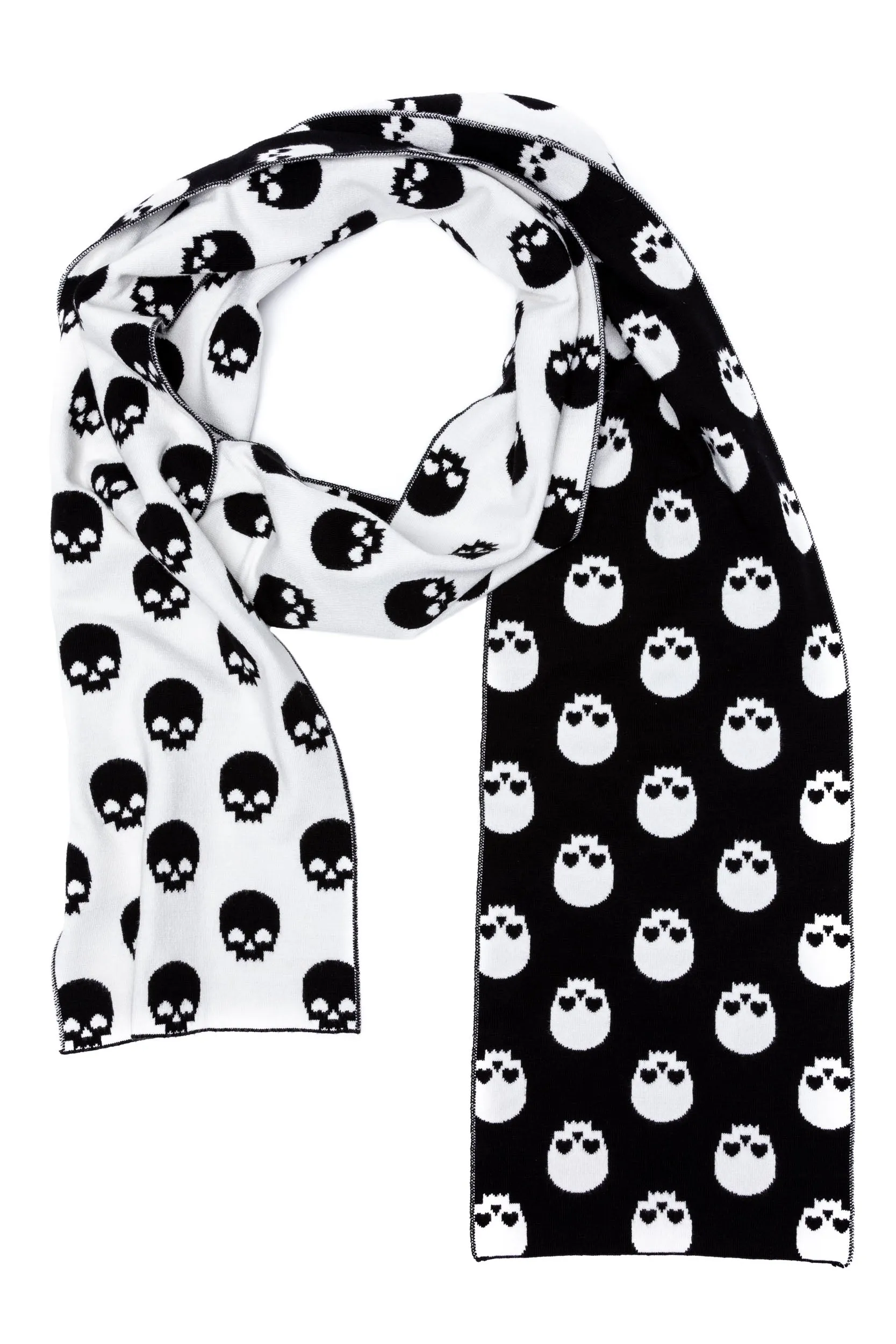 Black & White Skull Scarf