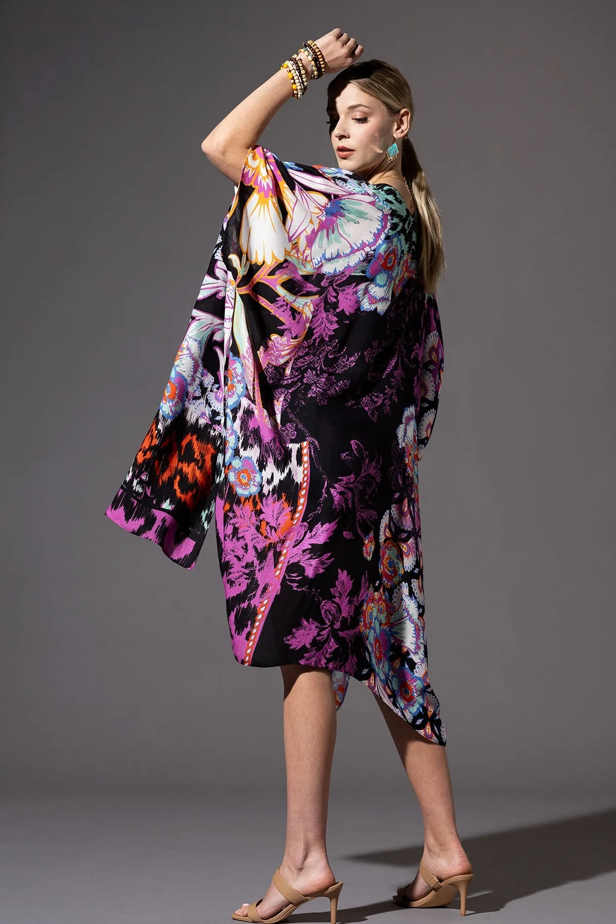 Black Aztec Kimono Duster