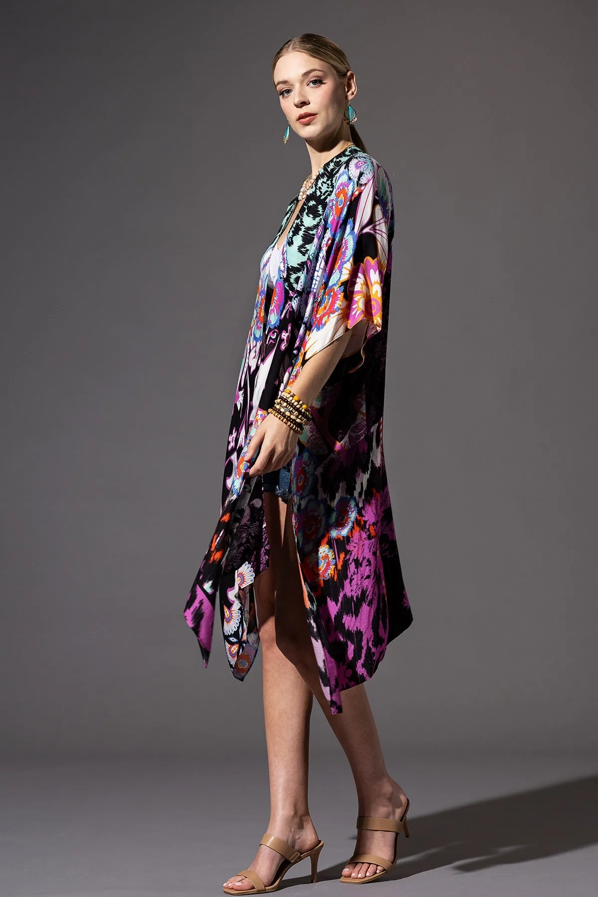 Black Aztec Kimono Duster