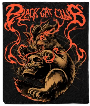 Black Cat Club Fleece Blanket